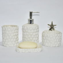 White Ceramic Bathroom Accessory Set