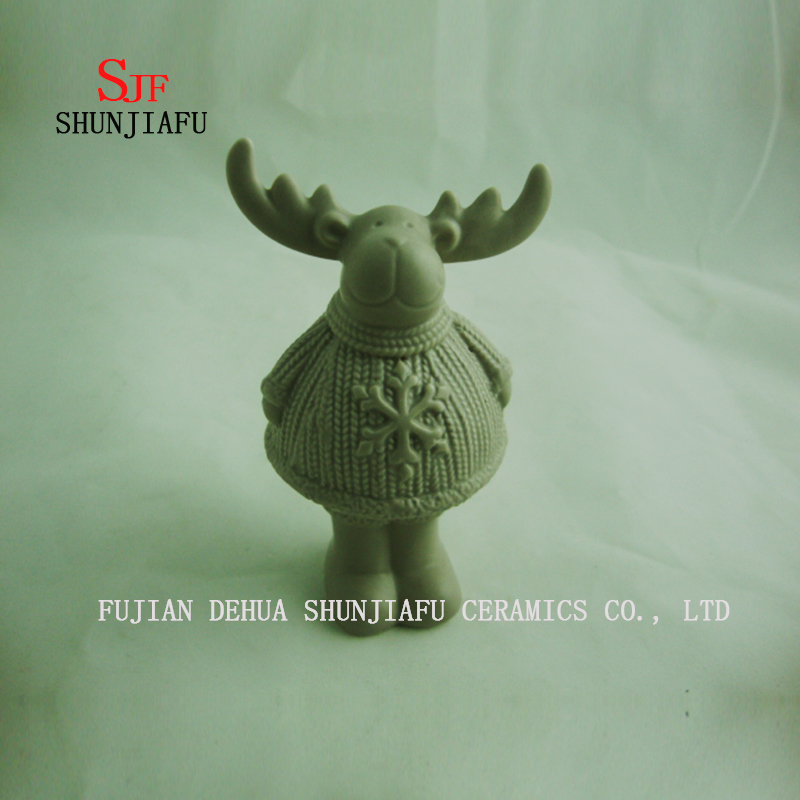 Grey Deer Creamic Furnishing Articles for Coffee Bar/ Home/Office Decoration, Ceramic Article 3 Size/S
