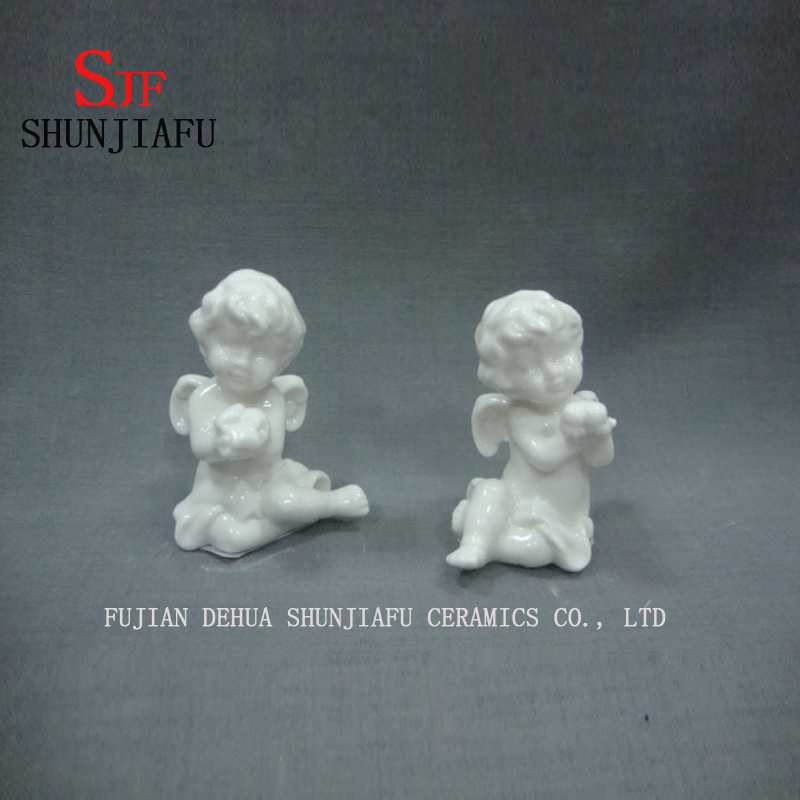 Cute Cupid Arrow Cherub Is at One's Prayer Ceramic Design