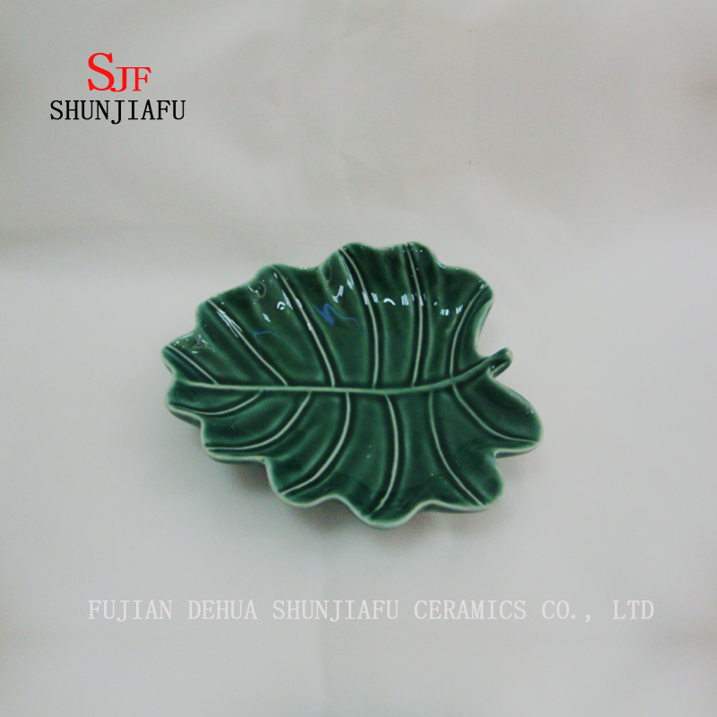 Leaf Ceramic Dish Aspen Different Color and Sizes Leaves, Dinner Dish