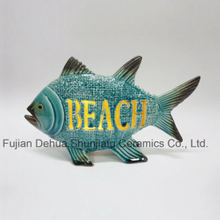 Ceramic Deep Sea Fish Shape Home Decoration LED