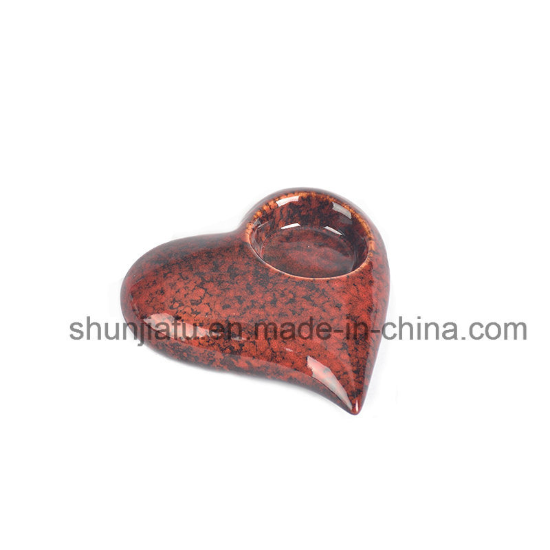 Love Decoration Ceramic Heart Shape Candle Holders