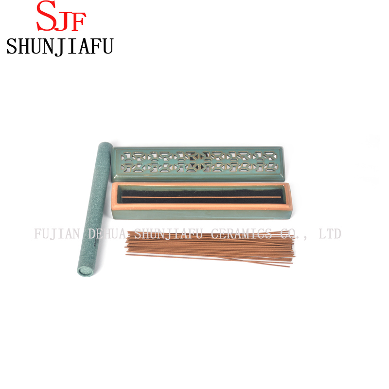 Ceramic Incense Holder Inserted Box Four Colors