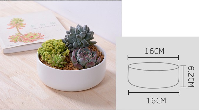 Small Round Ceramic Flowerpotitem Name: Square Ceramic Pot