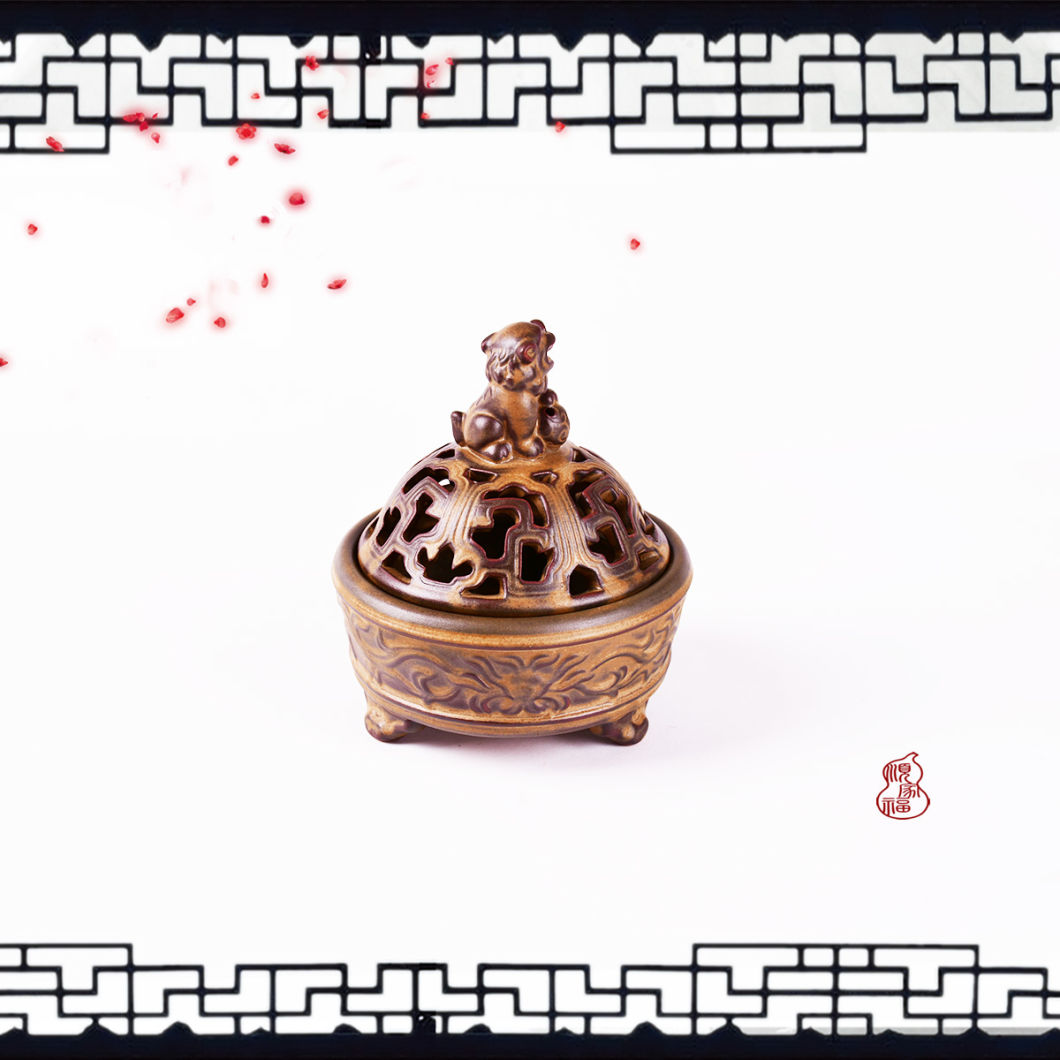 a Single Lion Incense Burner Classical Style Incense Burner Censer