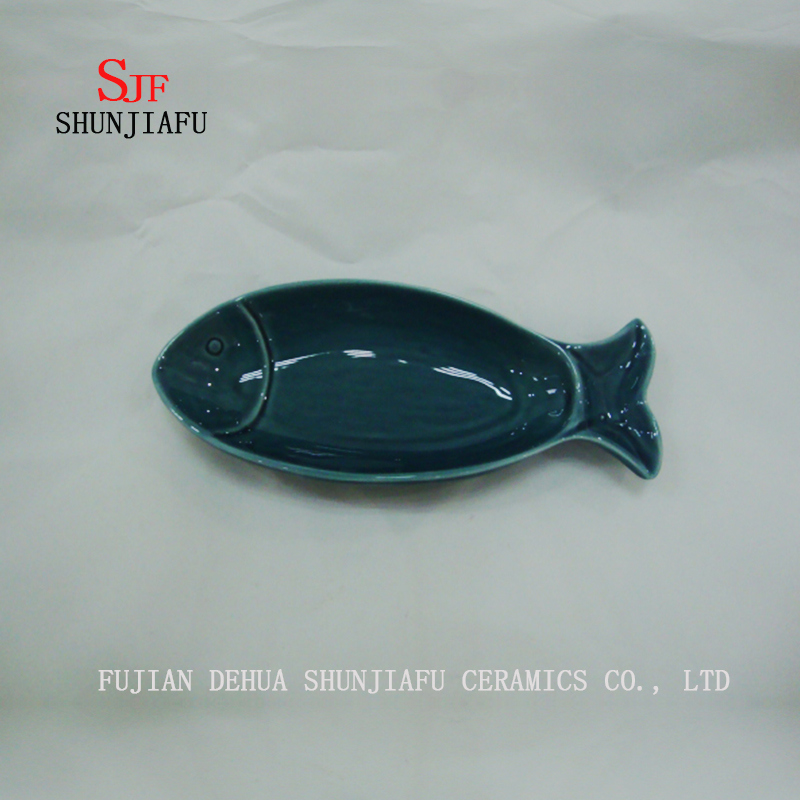 Ceramic Fish Platter Multi-Purpose Tableware Dinner Plates-Ocean Series