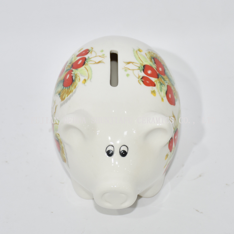 Minigift Ceramic Little Piggy Bank Decorate for Children