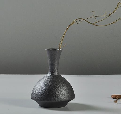 Ceramic Black Vase Household Adornment Furnishing Articles