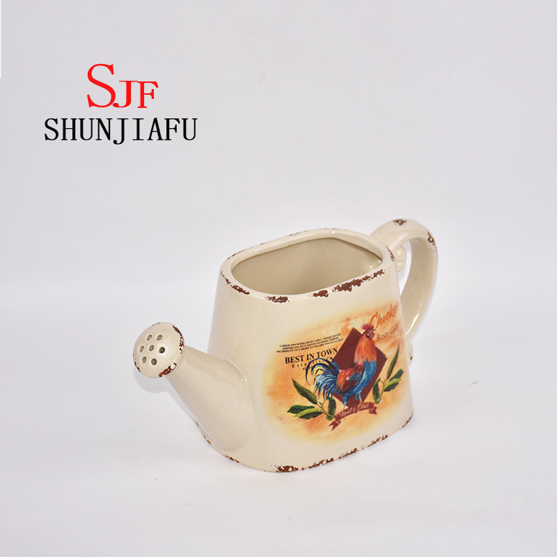 Vintage Decorative Ceramic Plant Mister Pumpkin Watering Can