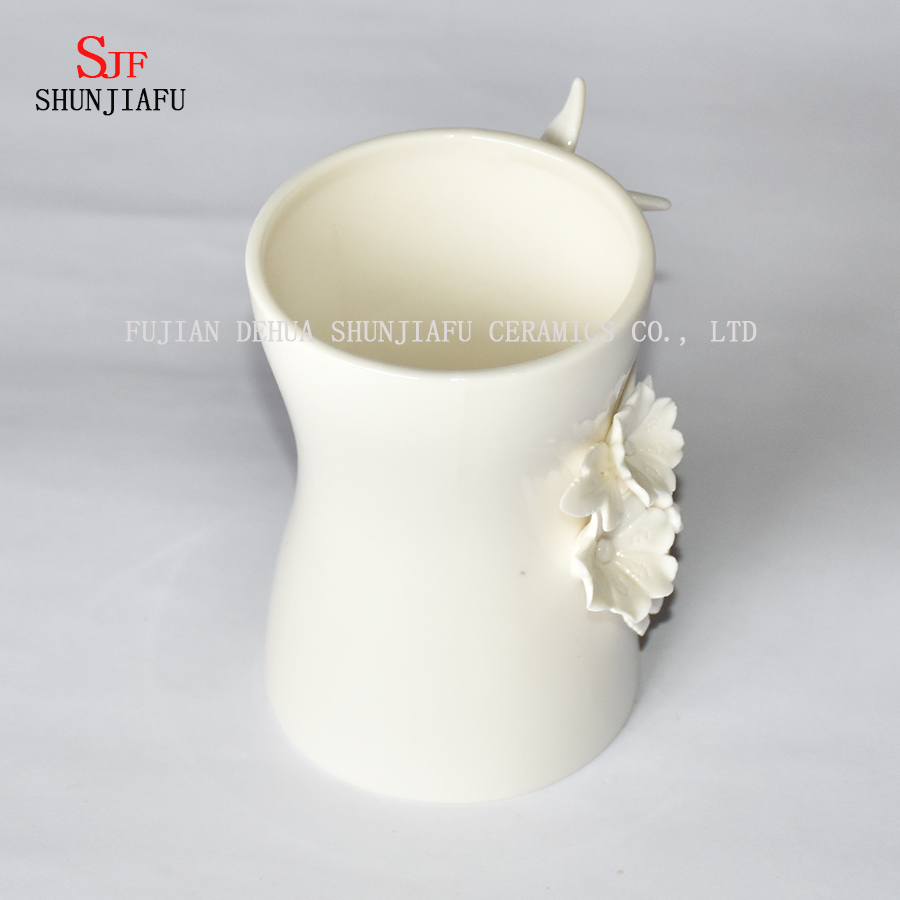 Delicate Butterfly Flask, Ceramic Vase