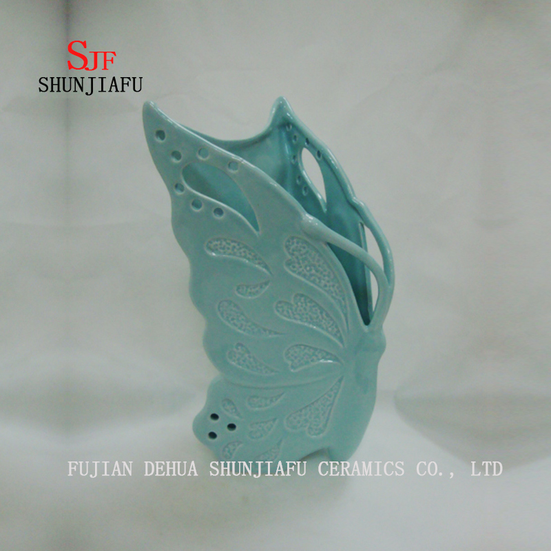 4 Colors, Multi-Function Butterfly Table Ceramic Vase for Flower or Chopsticks Tube