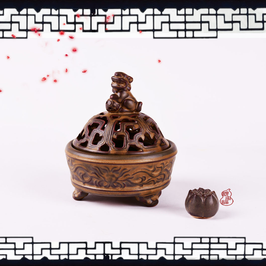 a Single Lion Incense Burner Classical Style Incense Burner Censer