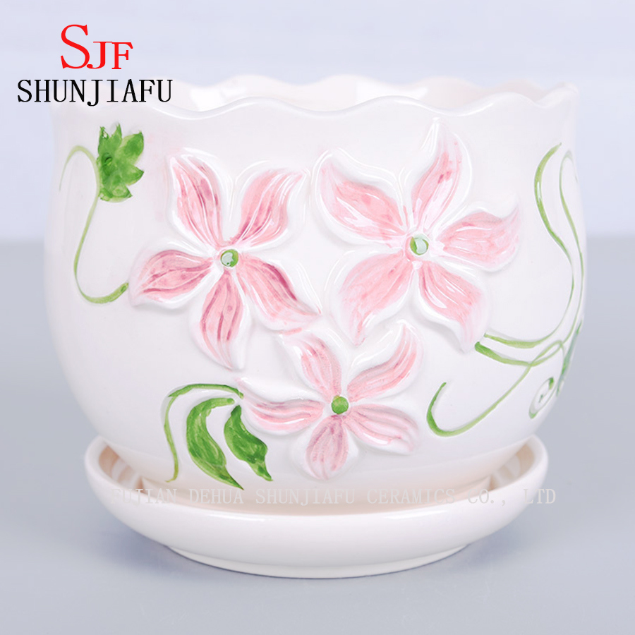 Fresh Quietly Elegant Ceramic Flowerpot
