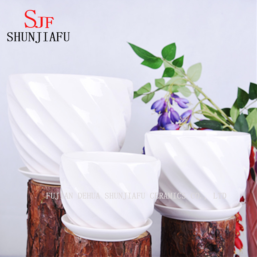 Generous Planter Modern Ceramic Flowerpot