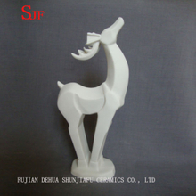 White Ceramic Decoration Animals Figurine Milu Deers Porcelain Sculptures Reindeers Crafts Christmas