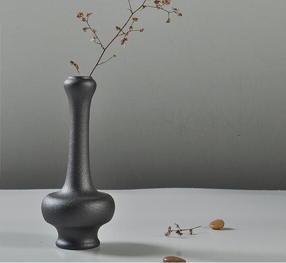 Modern Fashion Personality Special-Shaped Ceramic Black Vase
