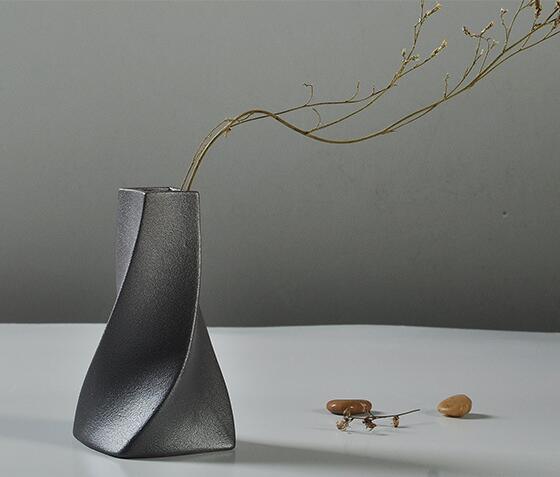 Ceramic Black Vase Household Adornment Furnishing Articles