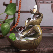 China Pottery Crafts Creative Home Decoration Smoke Backflow Incense Burner