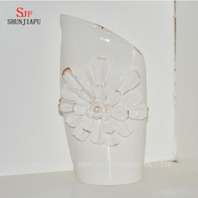 Beautiful Design off-White Ceramic Decorative Vase / Plant Flower Planter Pot