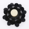 All Kinds of Flower Patterns Home Decoration Black Ceramic Flower Candle Holder