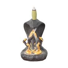 Ganesha and snake style sculptures Ganesha Style Design Ceramic Waterfall Backflow Incense Burner
