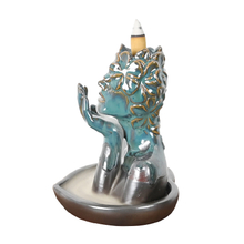 Hold Your Face with Both Hands Face Style Design Home Decor Cone Incense Holder Waterfall Ceramic Smoke Censer Ceramic Backflow Incense Burner