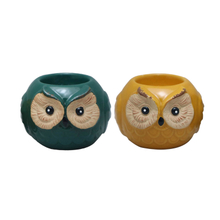 Wholesale Ceramic Owl Candle Holder Set 3D Animal Tea Light Stand Glazed Porcelain Owl Votive Holder Home Decor