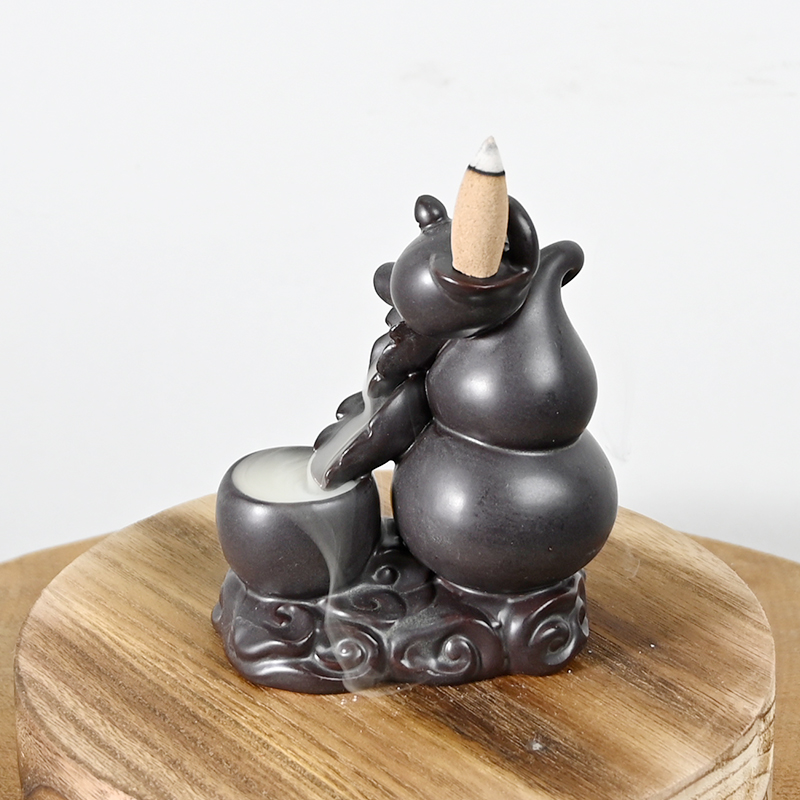 Ceramic Three Teapot Styles Waterfall Backflow Incense Cones Burner