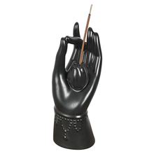 Ceramics Black Incense Stick Holder Buddha's-hand Style Design