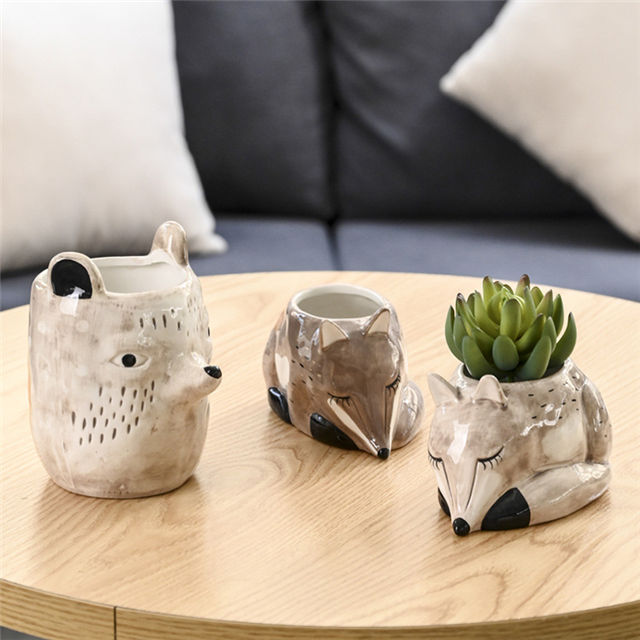 Ceramic Animal Design Flowerpot