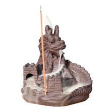 Ceramic Dragon Design Waterfall Backflow Incense Burner Production Supplier