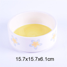 Ceramic Pet FeederPrinting Little Flower Pattern Ceramic Dog Bowl And Cat Bowl