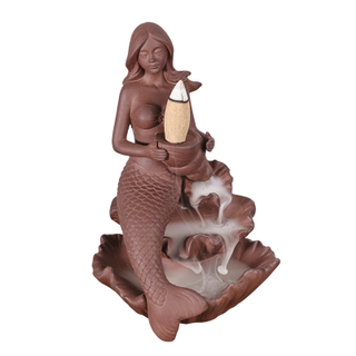 Sculpture Goddess Style Design Waterfall backflow incense cone Ceramic backflow incense burner