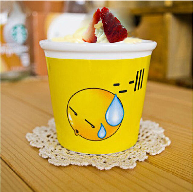 All Kinds of Expressions Design 3D Ceramic Ice Cream Cup 