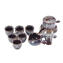 Production Enterprises Direct Selling Creative Rotary Ceramic Tea Set Automatic Brew Tea 