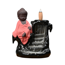 Incense cone waterfall ceramic red Little Buddha backflow Incense burner