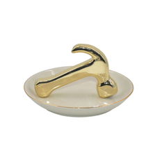 Ceramic Electroplating Ceramic Golden Hammer Jewelry Tray