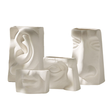 Eye, Ear, Mouth, Nose Style Design Ceramic Vase Porcelain Made Flower Vase ﻿