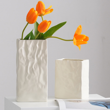 Square Design Home Decoration Ceramic Vase