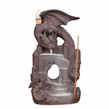2020 Yer New Product Statue Ceramic Dragon Ceramic Waterfall Backflow Incense Burner
