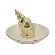  originality Golden ceramic Jewelry Tray