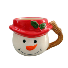 Snowman with Hat Design Ceramic Ice Cream Cup 