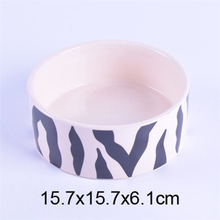 Ceramic Pet Feeder printing Black stripes Pattern Ceramic Dog Bowl And Cat Bowl