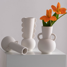 Modern Minimalist Ceramic Vase - Scandinavian Style Flower Vase for Living Room
