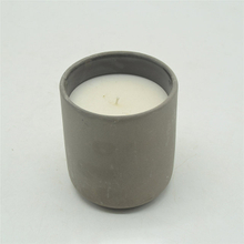 Light grey ceramic candle cup