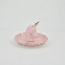 Pink Unicorn Style Home Decor Gift Trinket Tray Ceramic Wedding Ring Holder Jewelry Display Tray