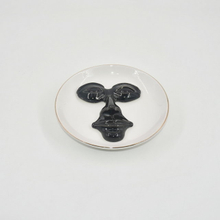 Black Face Shape Wedding Decoration Gift Jewelry Tray Trinket Tray Ceramic Ring Holder Jewelry
