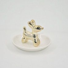 Golden Dog Style Home Decor Gift Trinket Tray Jewelry Display Tray Wedding Gift Ceramic Ring Holder 