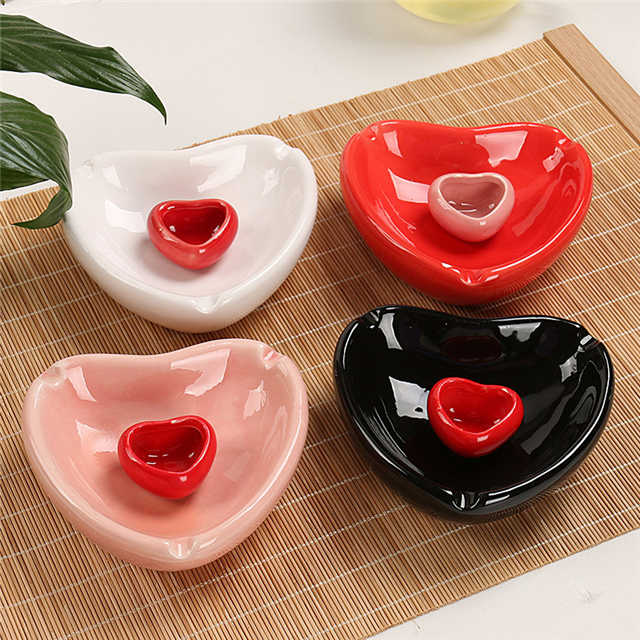 White ceramic ashtray