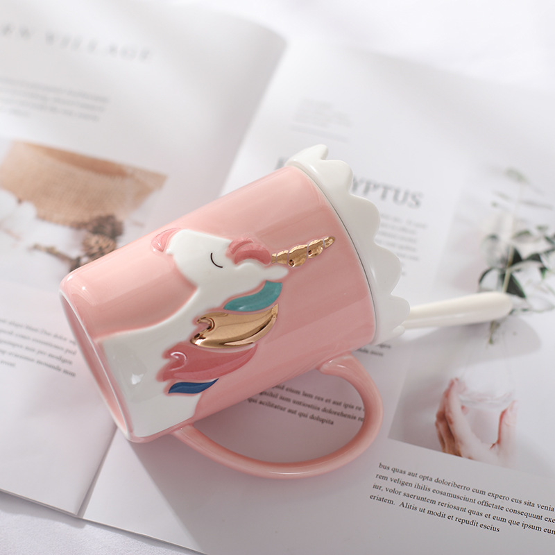Gift box single package Unicorn patterned 11ml ceramic mugs